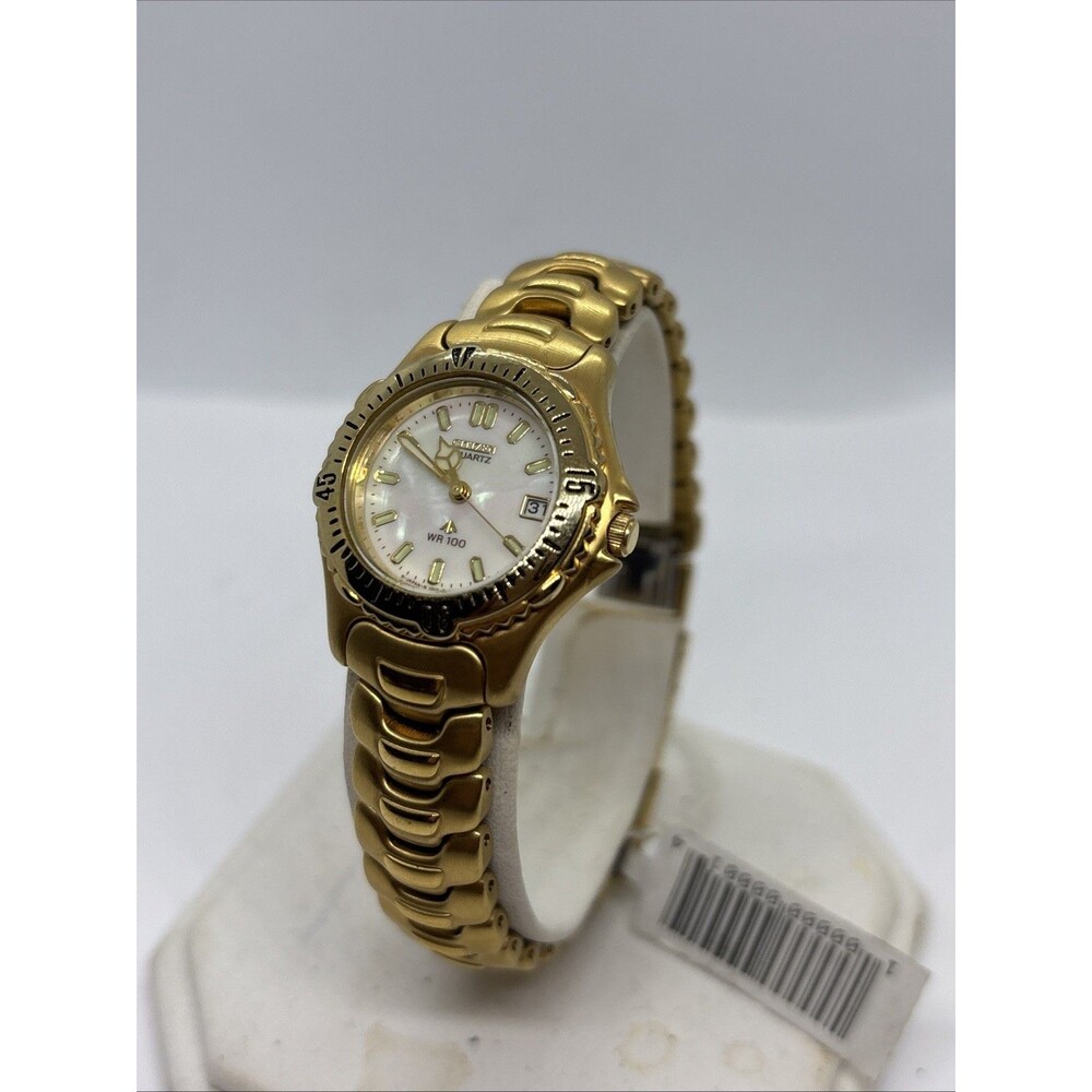 Citizen Promaster Ladies Gold Tone Watch Mother of Pearl Dial Quartz